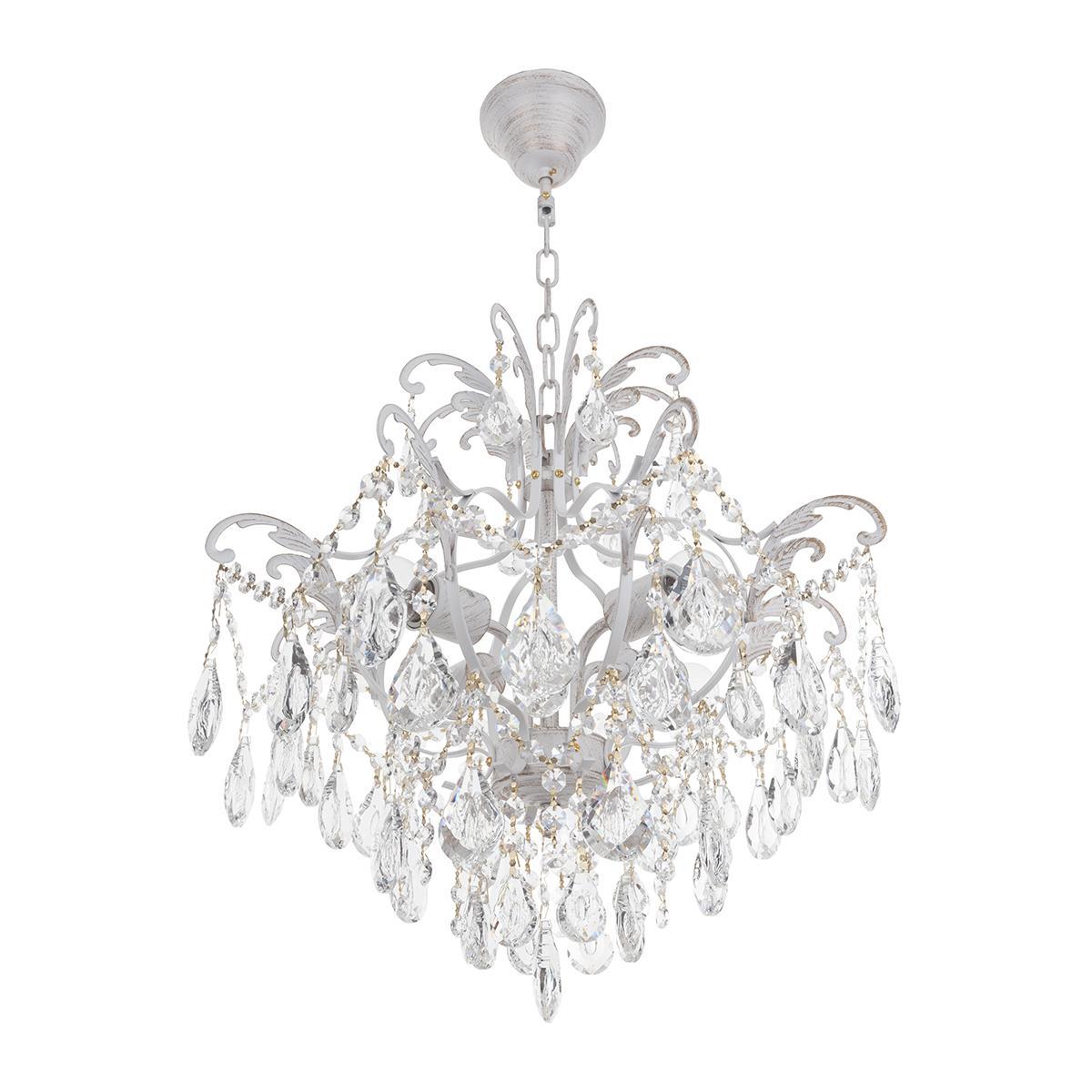 Подвесная люстра IDLamp Сristallo 298/4-Whitepatina