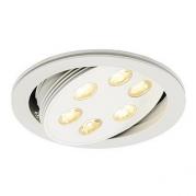Светильник встраиваемый TRITON LED тепло-белый PowerLED 6x3W серебристый 113642