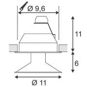 Светильник встраиваемый TWISTER QRB111 хром 112842