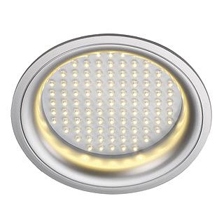 Светильник встраиваемый с блоком питания и 97 белыми LED общ 12Вт, LEDPANEL ROUND белый 160371