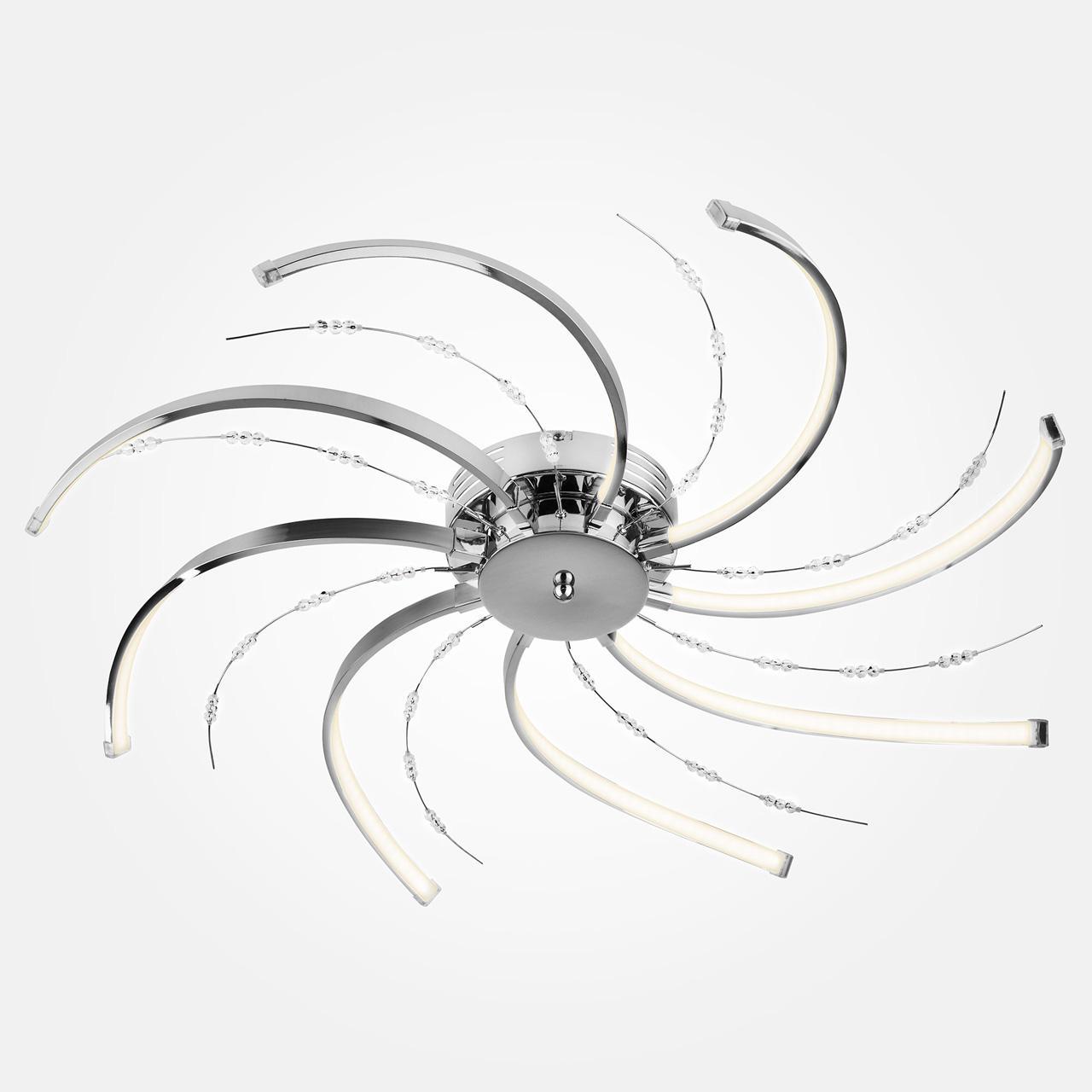 Потолочная светодиодная люстра Eurosvet Twist 90054/8 хром