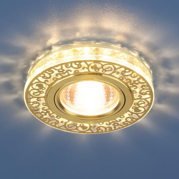 Встраиваемый светильник Elektrostandard 6034 MR16 GD/CL золото/прозрачный 4690389055720