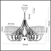 Подвесная люстра Odeon Light Adriana 3922/8