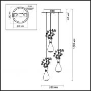 Подвесная светодиодная люстра Odeon Light Carolis 4035/18L