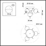 Потолочная люстра Odeon Light Sirius 3996/4C