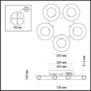 Потолочная светодиодная люстра Odeon Light Reggio 3966/65L