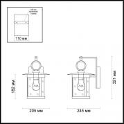 Уличный настенный светильник Odeon Light House 4039/1W
