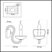 Бра Odeon Light Chicca 3933/1W