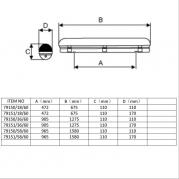 Потолочный светильник Lucide Linea Aqua 79150/58/60