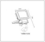 Прожектор светодиодный Lucide Led Projectors-IR 10W 4000K 14890/10/30