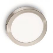 Настенно-потолочный светодиодный светильник Ideal Lux Universal 24W Round Nickel