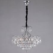 Подвесная люстра Eurosvet Crystal 10080/6 хром/прозрачный хрусталь Strotskis