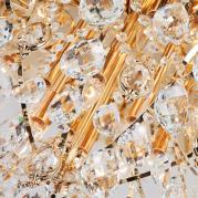 Потолочная люстра Eurosvet Crystal 10081/12 золото/прозрачный хрусталь Strotskis