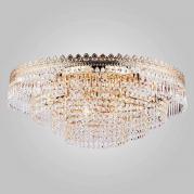Потолочная люстра Eurosvet Diadema 10078/10 золото/прозрачный хрусталь Strotskis