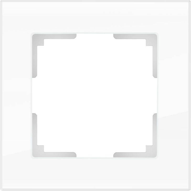 Рамка Favorit для двойной розетки белый стекло WL01-Frame-01-DBL 4690389073120