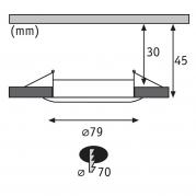 Встраиваемый светодиодный светильник Paulmann Premium Line Coin 92828