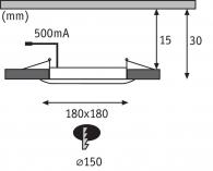 Встраиваемый светодиодный светильник Paulmann Premium Panel IP65 92802