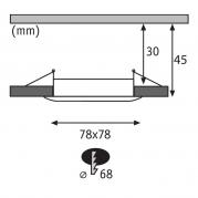 Встраиваемый светодиодный светильник Paulmann Premium Slim Coin 93889