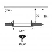 Встраиваемый светодиодный светильник Paulmann Quality Line Panel 92059