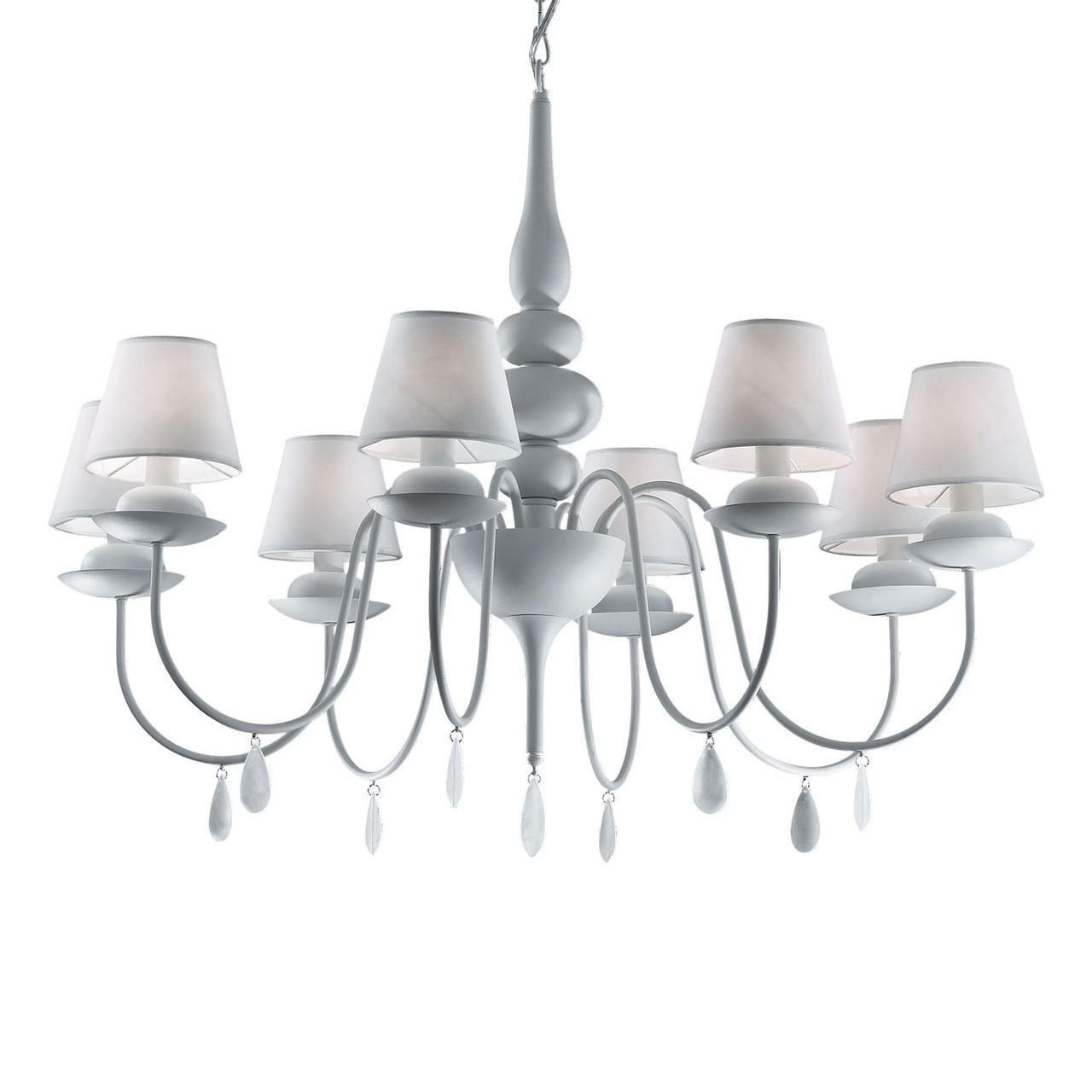 Подвесная люстра Ideal Lux Blanche SP8 Bianco