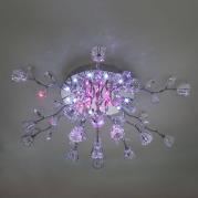 Потолочная светодиодная люстра Eurosvet Bloomy 80115/15 хром/синий+красный+фиолетовый