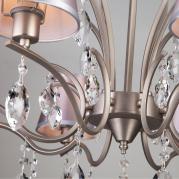 Подвесная люстра Eurosvet Aurelia 10089/8 сатин-никель/прозрачный хрусталь Strotskis
