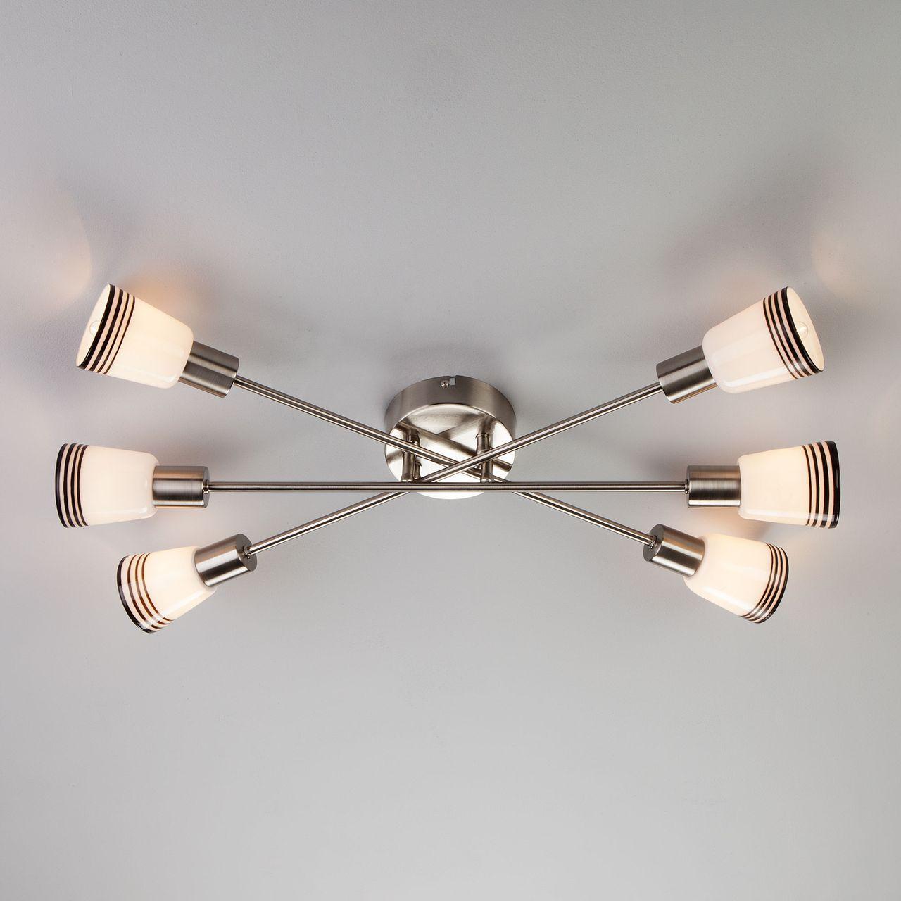 Потолочная люстра Eurosvet Jenna 30132/6 сатин-никель