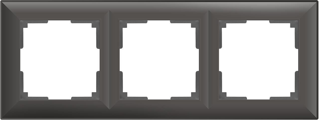 Рамка Fiore на 3 поста серо-коричневый WL14-Frame-03 4690389109133