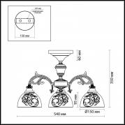 Потолочная люстра Odeon Light Casti 2542/3C