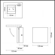 Настенный светодиодный светильник Odeon Light Squadro 3859/10WG