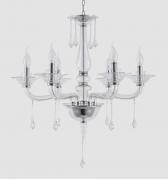 Подвесная люстра Crystal Lux Monica SP6 Chrome/Transparent