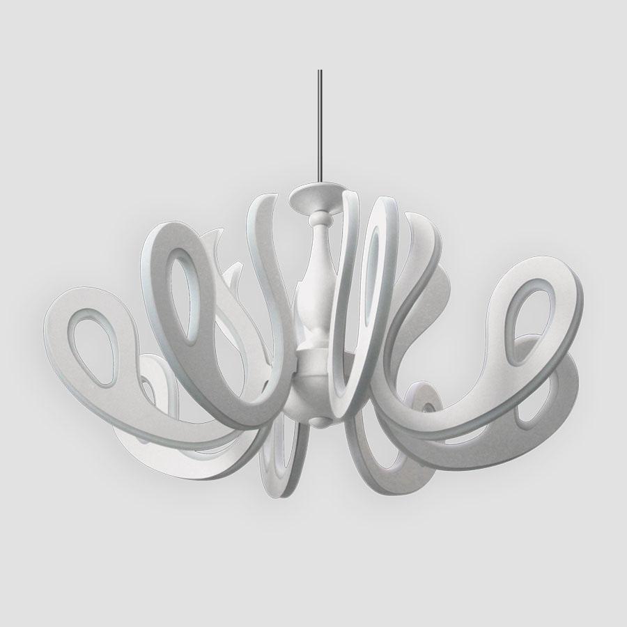Потолочная светодиодная люстра Ambrella light Orbital Classic FK82/8 WH 504W D820