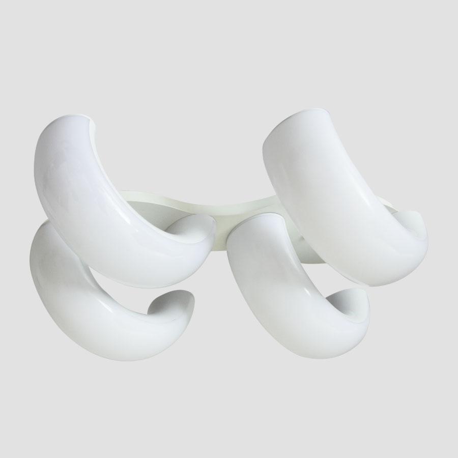 Потолочная светодиодная люстра Ambrella light Orbital Cloud FC11/4 WH 80W D620*500