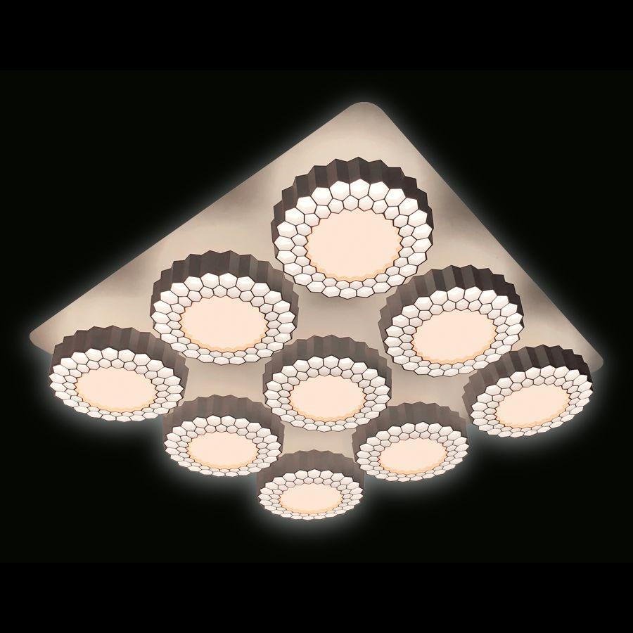 Потолочная светодиодная люстра Ambrella light Orbital High-Tech FH14/9 WH 288W D750*750