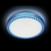 Потолочный светодиодный светильник Ambrella light Orbital Crystal F85 BL 48W D400
