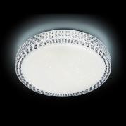Потолочный светодиодный светильник Ambrella light Orbital Crystal F86 WH 72W D500