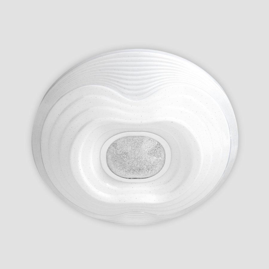 Потолочный светодиодный светильник Ambrella light Orbital Crystal Sand FS1234 WH 48W D390