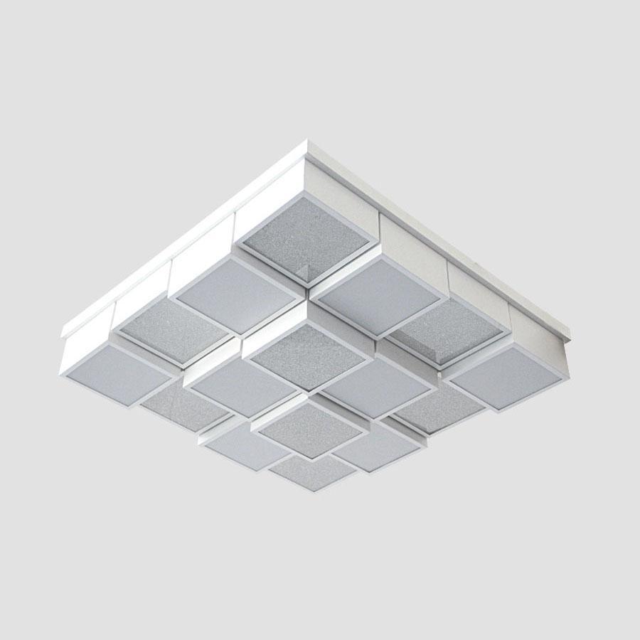 Потолочный светодиодный светильник Ambrella light Orbital Crystal Sand FS1550 WH/SD 192W D715*715
