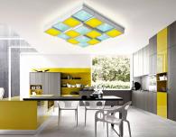 Потолочный светодиодный светильник Ambrella light Orbital Crystal Sand FS1550 WH/SD 192W D715*715