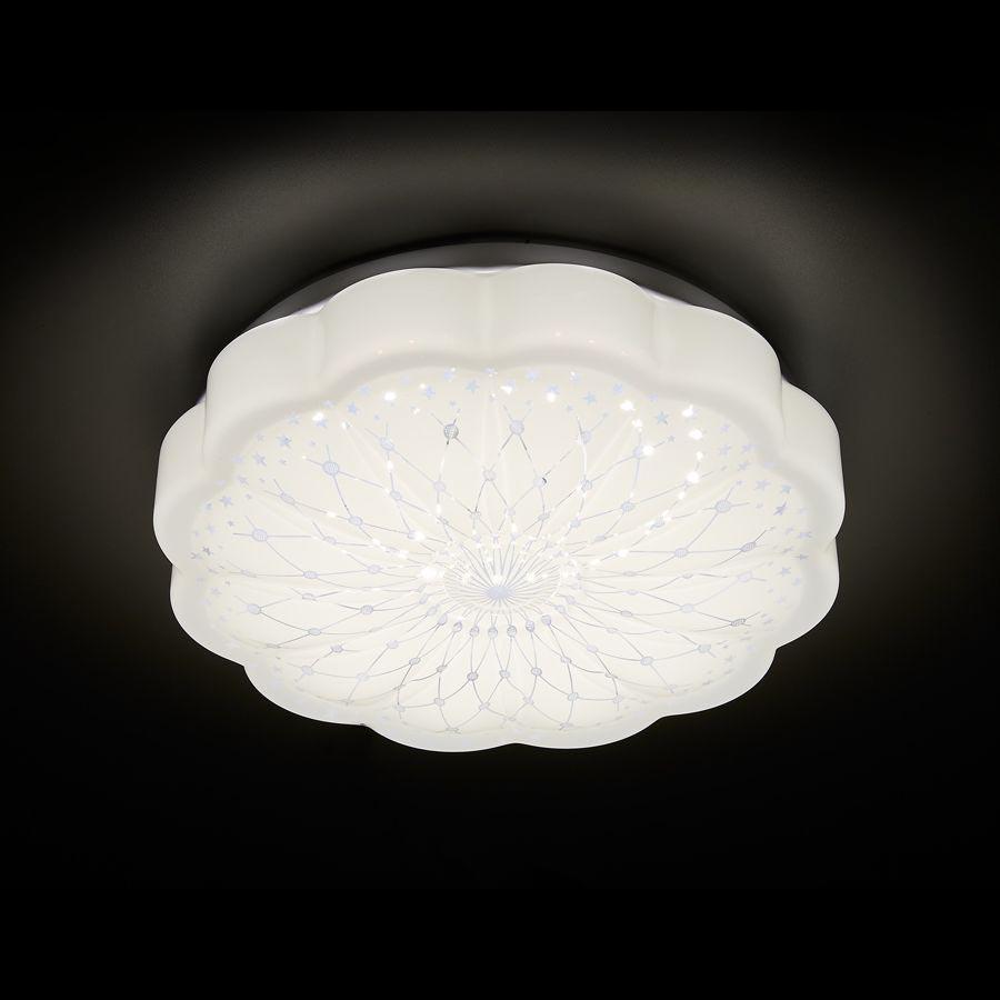 Потолочный светодиодный светильник Ambrella light Orbital Fly Simple F555 WH 15W 4200K D300