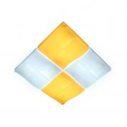 Потолочный светодиодный светильник Ambrella light Orbital Parrus FP2382 WH 128W D500*500