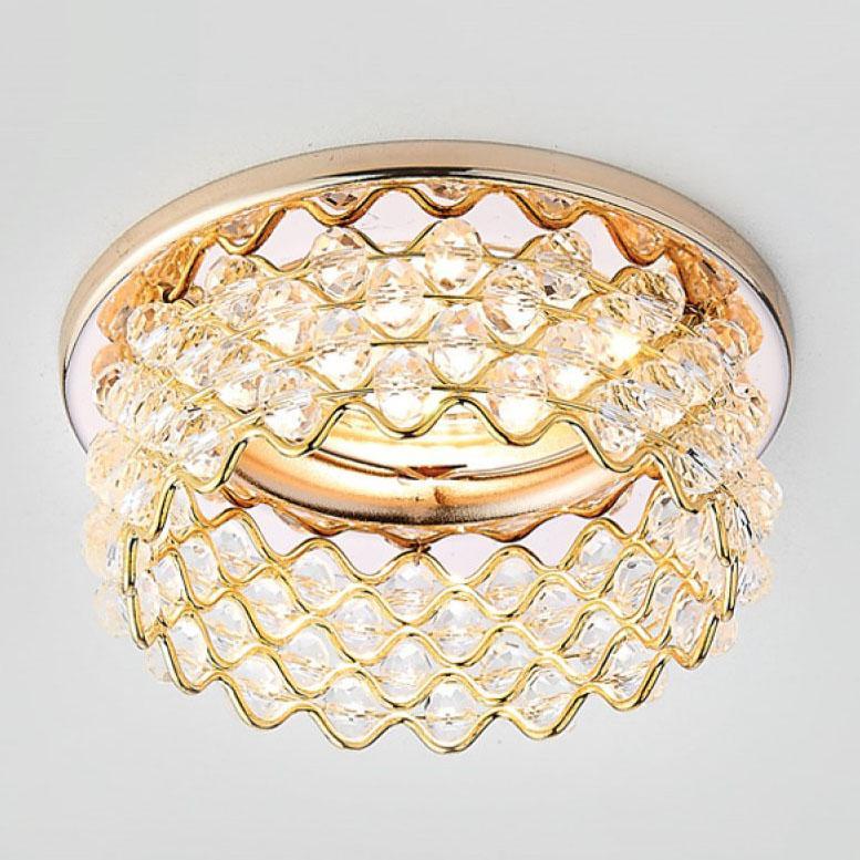 Встраиваемый светильник Ambrella light Crystal D9070 G/CL