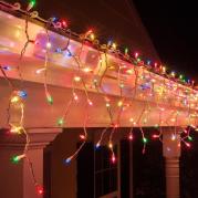 Светодиодная гирлянда Бахрома 3х0.5м 150LED разноцветная без мерцания 05-1954