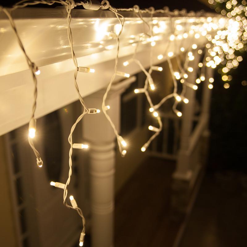 Светодиодная гирлянда Бахрома 5х0.5м 250LED теплый белый без мерцания 05-1962