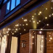 Светодиодная гирлянда Бахрома 5х0.7м 250LED теплый белый без мерцания 05-578