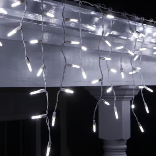 Светодиодная гирлянда Бахрома 5х0.7м 250LED холодный белый без мерцания 05-1967