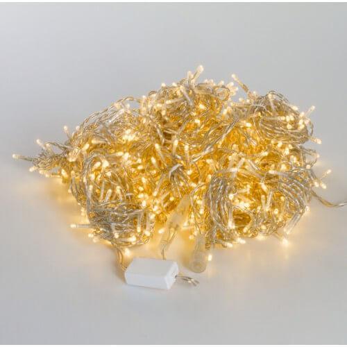 Светодиодная гирлянда Занавес 2х1м 200LED теплый белый без мерцания 05-1918