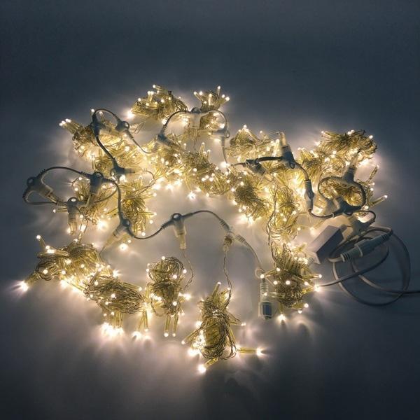 Светодиодная гирлянда Занавес 2х3м 600LED теплый белый с мерцанием 08-1564