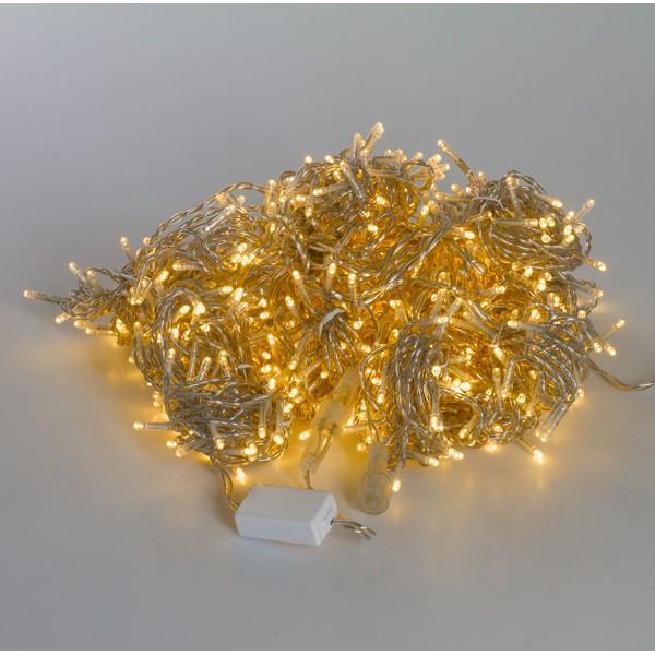 Светодиодная гирлянда Занавес 2х3м 600LED теплый белый с мерцанием 08-1566