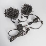 Светодиодная гирлянда Луч 2х25м 50м 500LED розовая с мерцанием 05-1970